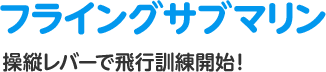 フライングサブマリン 操縦レバーで飛行訓練開始！